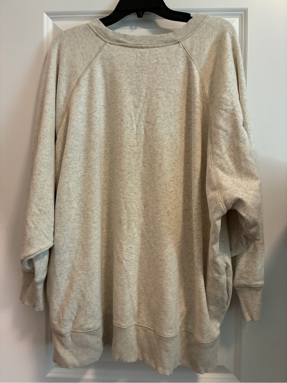 aerie Relaxed Scoop Neck Sweatshirt in Cream - Picture 2 of 4